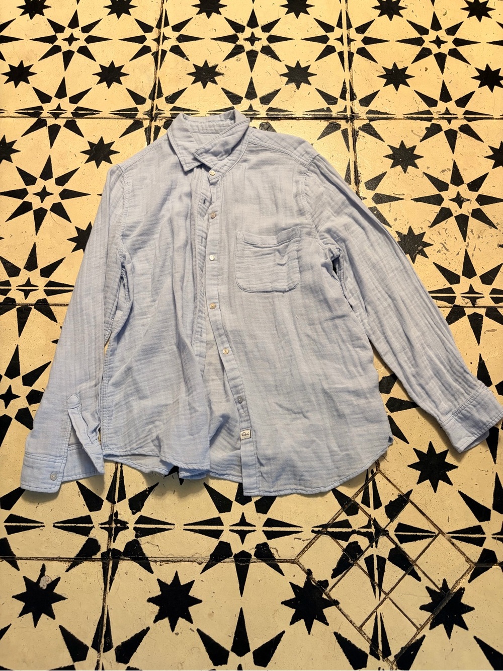 Rails Light Blue Casual Button-Down Shirt